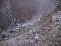 Una frana sul fianco nord-ovest del pizzo delle saette